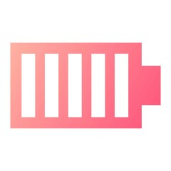 Vector Battery Glyph Gradient Icon Design