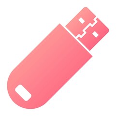  Vector USB Glyph Gradient Icon Design