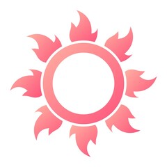 Vector Ring Of Fire Glyph Gradient Icon Design
