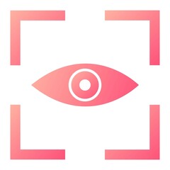 Vector Vision Glyph Gradient Icon Design
