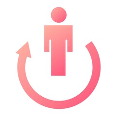 Vector Virtual Tour Glyph Gradient Icon Design