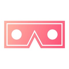 Vector VR Glasses Glyph Gradient Icon Design