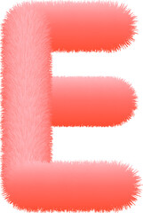 Realistic 3D Effect Letter E
