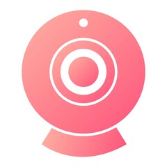 Vector Webcam Glyph Gradient Icon Design
