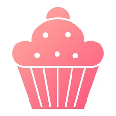Vector Muffin Glyph Gradient Icon Design