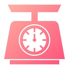 Vector Weight Scale Glyph Gradient Icon Design
