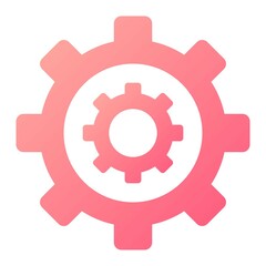 Vector Mechanism Glyph Gradient Icon Design