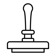 Stamp Vector Outline Icon Isolated On White Background