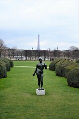 Day view of the Jardin des Tuileries garden, Paris, France