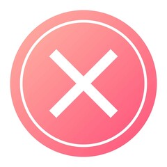 Vector Stop Sign Glyph Gradient Icon Design