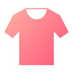 Vector T-shirt Glyph Gradient Icon Design