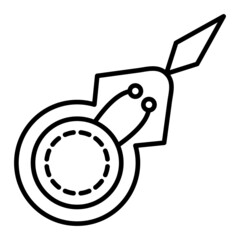 Threader Vector Outline Icon Isolated On White Background