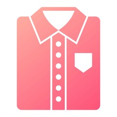 Vector Dress Shirt Glyph Gradient Icon Design