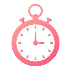 Vector Stopwatch Glyph Gradient Icon Design