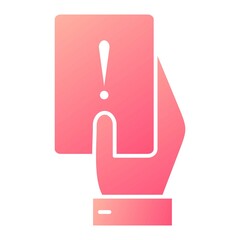  Vector Yellow Card Glyph Gradient Icon Design
