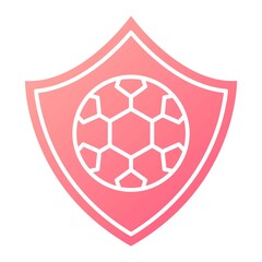 Vector Football Badge Glyph Gradient Icon Design