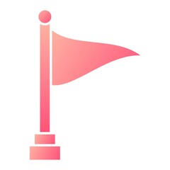 Vector Flag Glyph Gradient Icon Design