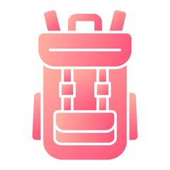 Fototapeta premium Vector Camping Bag Glyph Gradient Icon Design