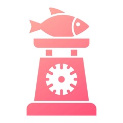 Vector Fish Scale Glyph Gradient Icon Design © Muhammad