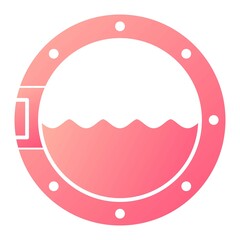 Vector Porthole Glyph Gradient Icon Design