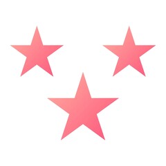 Vector Stars Glyph Gradient Icon Design