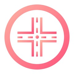 Fototapeta premium Vector Intersection Glyph Gradient Icon Design