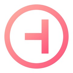 Obraz premium Vector Side Road Left Glyph Gradient Icon Design