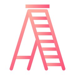Vector Ladder Glyph Gradient Icon Design