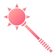 Vector Mace Glyph Gradient Icon Design