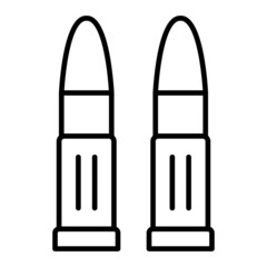 Bullet Vector Outline Icon Isolated On White Background