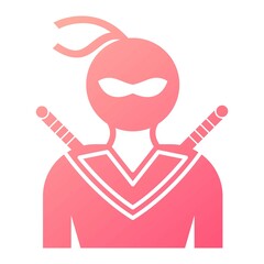 Vector Ninja Glyph Gradient Icon Design