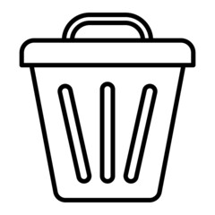 Delete Vector Outline Icon Isolated On White Background