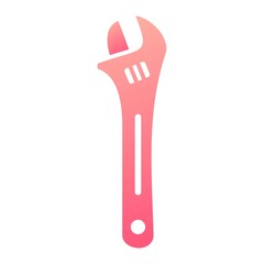  Vector Wrench Glyph Gradient Icon Design