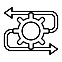 Recovery Vector Outline Icon Isolated On White Background