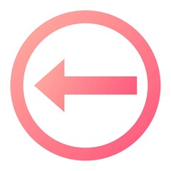 Vector Left Arrow Glyph Gradient Icon Design