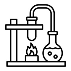 Experiment Vector Outline Icon Isolated On White Background