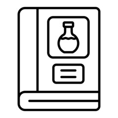 Book Vector Outline Icon Isolated On White Background