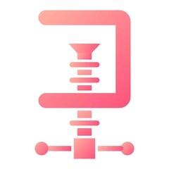 Vector Vise Glyph Gradient Icon Design