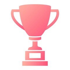 Vector Trophy Glyph Gradient Icon Design