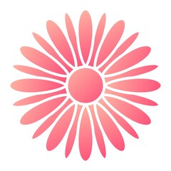Vector Flower Glyph Gradient Icon Design