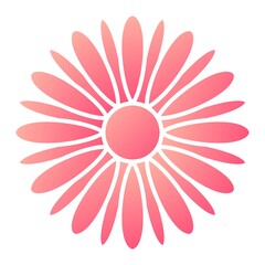 Vector Flower Glyph Gradient Icon Design