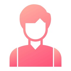 Vector Employee Glyph Gradient Icon Design