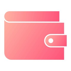 Vector Wallet Glyph Gradient Icon Design