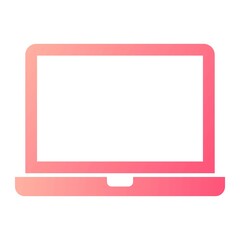 Vector Laptop Glyph Gradient Icon Design