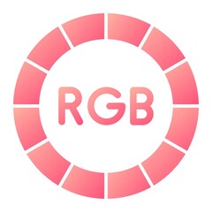 Vector RGB Colors Glyph Gradient Icon Design