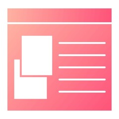 Fototapeta premium Vector Template Glyph Gradient Icon Design