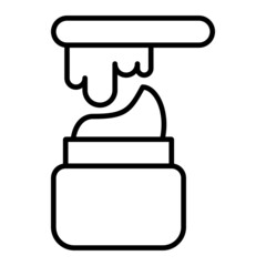 Wax Vector Outline Icon Isolated On White Background