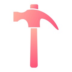 Vector Hammer Glyph Gradient Icon Design