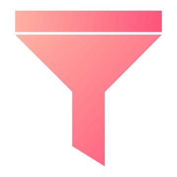 Vector Funnel Glyph Gradient Icon Design