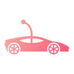 Vector Toy Car Glyph Gradient Icon Design